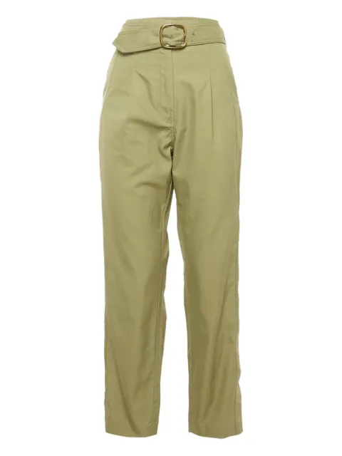 SANDRO belt-detail trousers Green 1171867