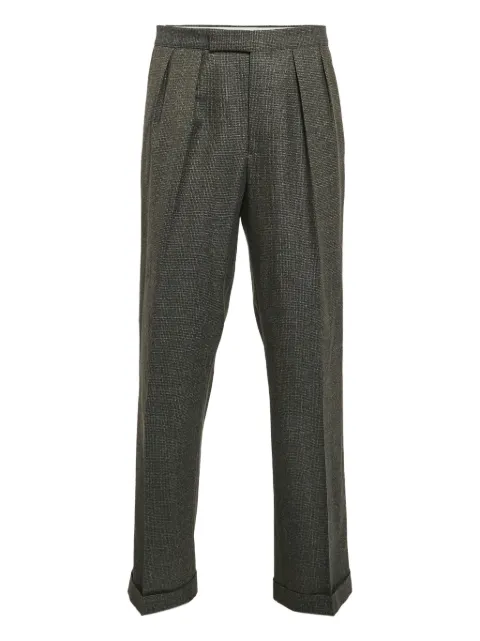 Etro Pre-Owned pleated wool trousers Black 1052435