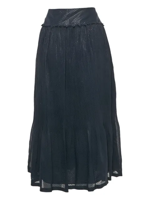 See by Chloé plissé midi skirt Blue 1169440