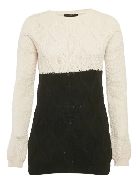 Weekend Max Mara 2000s cable-knit wool sweater Black 1168669