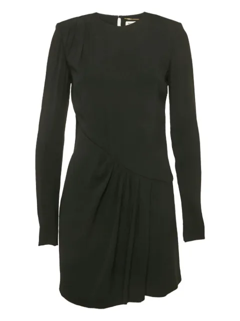 Saint Laurent Pre-Owned gathered-waist mini dress Black 1168121