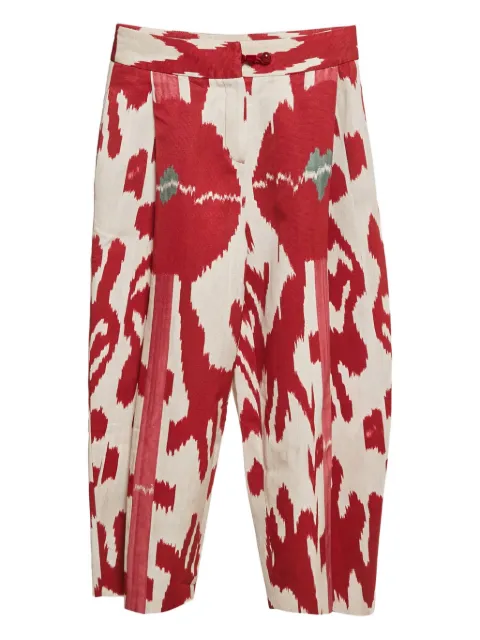 Emporio Armani Pre-Owned ikat-print trousers Red 1164888