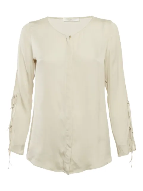 BOSS crepe button-down blouse White 1171910