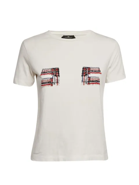 Elisabetta Franchi embroidered crew-neck t-shirt White 1171446
