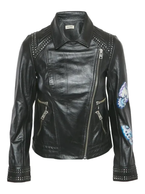 Zadig&Voltaire studded butterfly-print jacket Black 1171668