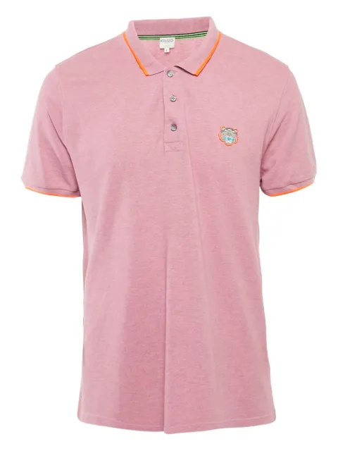Kenzo Pre-Owned logo-appliqué piqué polo shirt Pink 1174190