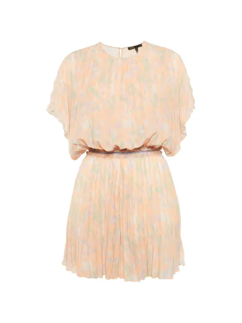 Maje abstract-print chiffon playsuit Pink 1167791