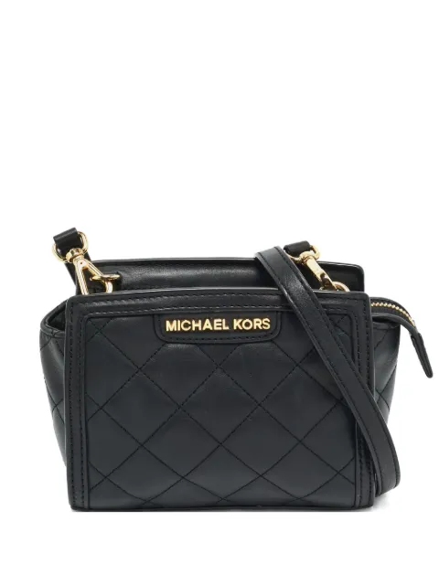 Michael Kors Vintage quilted-leather mini crossbody bag Black 1165096