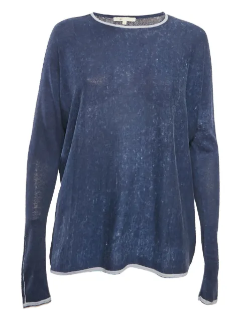 Maje crew-neck long-sleeves T-shirt Blue 1165364