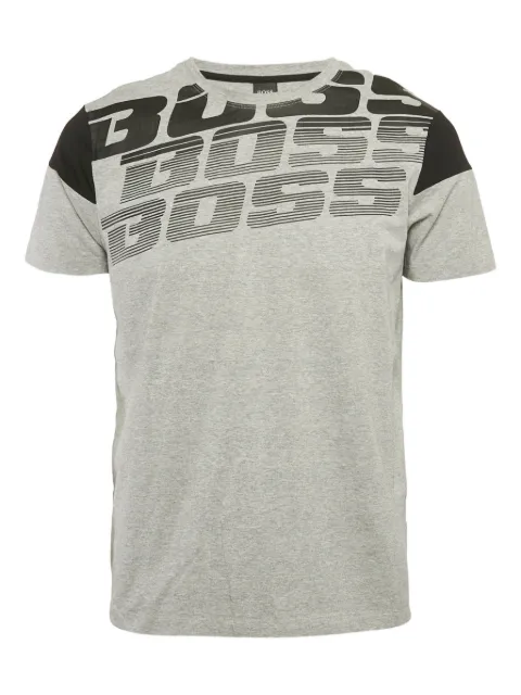 BOSS 2000s abstract-print crew-neck t-shirt Grey 1169682
