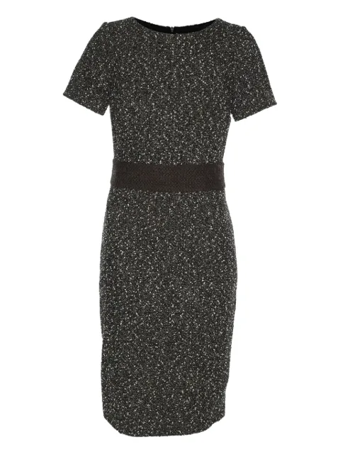 Paule Ka 2000s tweed belted dress Black 1165324