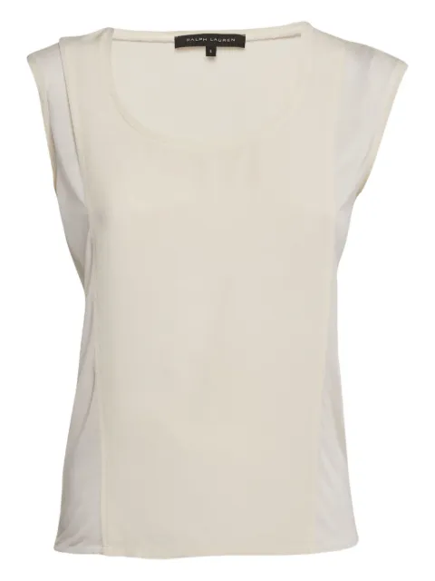 Polo Ralph Lauren Vintage 2000s silk-panelled top Neutrals 1167775