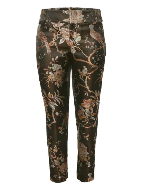alice + olivia floral-jacquard trousers Brown 1161543