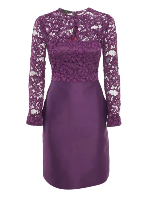 Carolina Herrera Vintage lace satin dress Purple 1163290