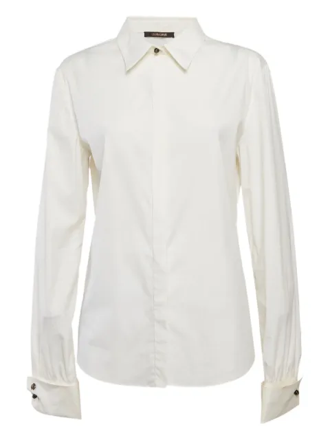 Roberto Cavalli Vintage 2000s long-sleeve collared shirt White 1165539