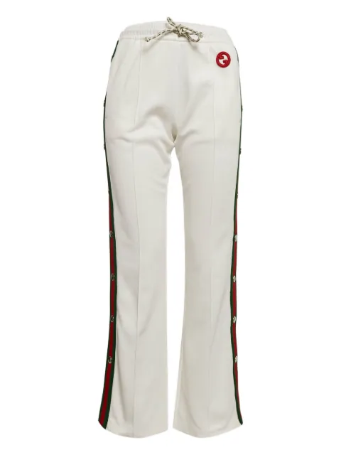 Gucci Pre-Owned Web-striped track pants White 1155977