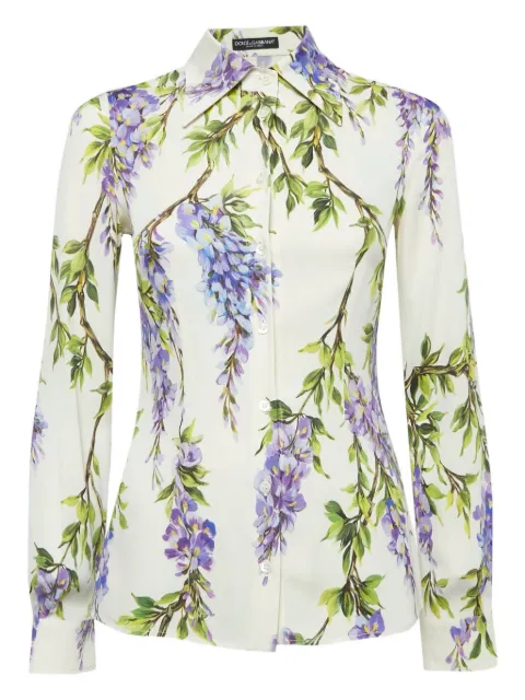 Dolce & Gabbana Pre-Owned 2000s floral-print button-down shirt Neutrals 1155945
