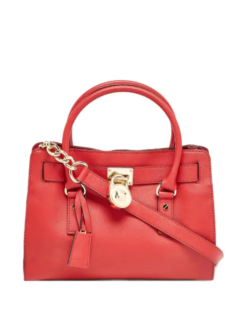 Michael Kors Vintage Hamilton North South leather tote bag Red 1148559