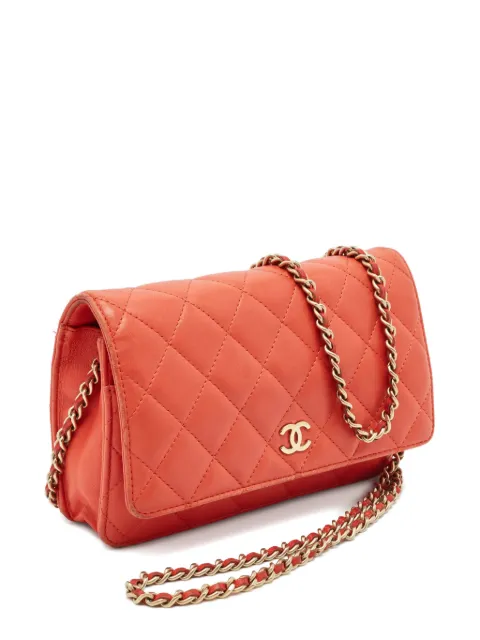 CHANEL Pre-Owned 2000s quilted CC logo bag Orange 1154221