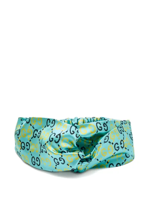 Gucci Pre-Owned GG-motif knotted headband Blue 1150241
