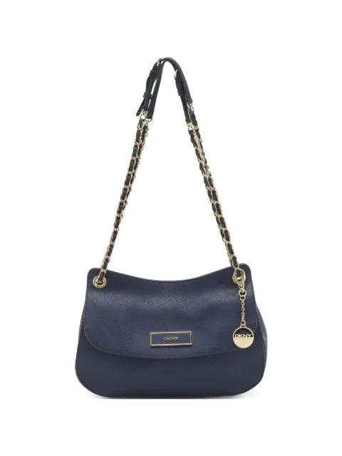 DKNY Vintage leather chain shoulder bag Blue 1142859