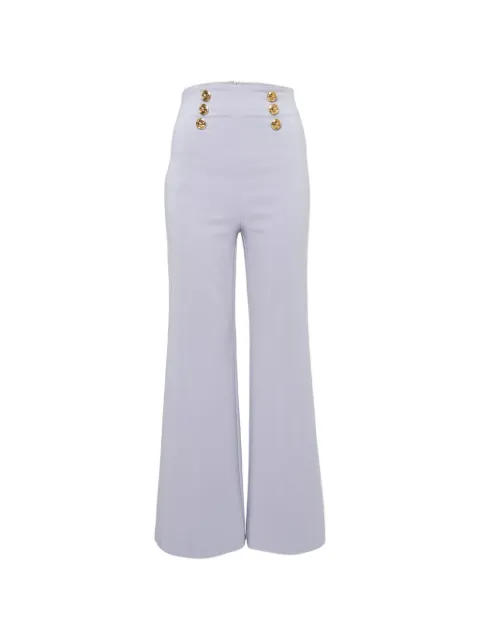 Elisabetta Franchi button-detail flared trousers Purple 1159885