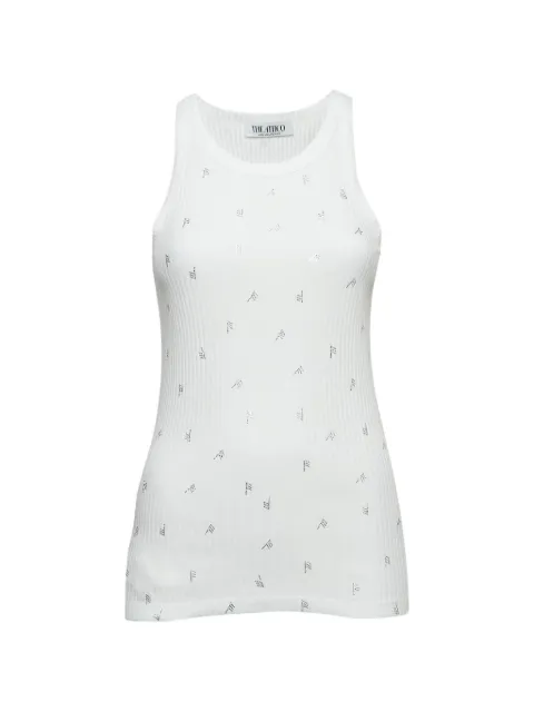 The Attico logo-detail round-neck tank top White 1156468