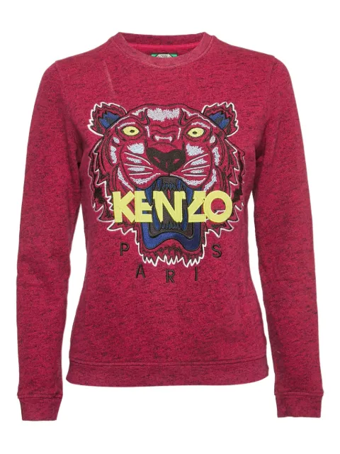 Kenzo Pre-Owned tiger-embroidered sweatshirt Pink 1156554