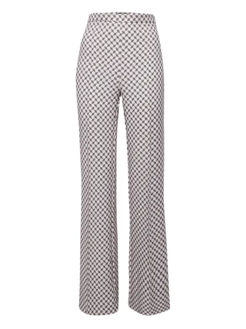 Elisabetta Franchi logo-print embellished-pocket trousers Neutrals 1159897