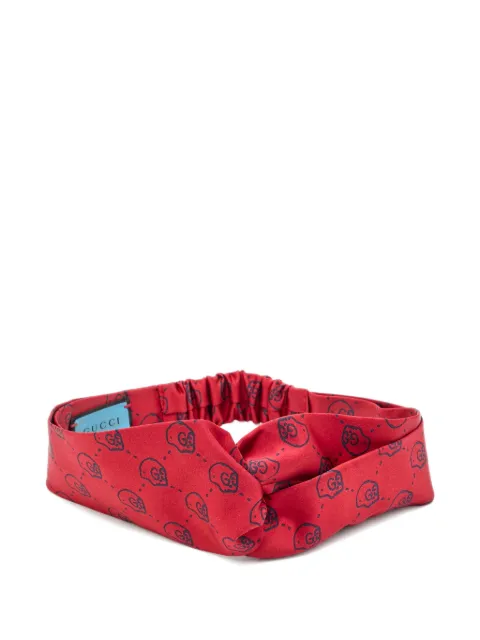 Gucci Pre-Owned GG skull-print headband Red 1150254