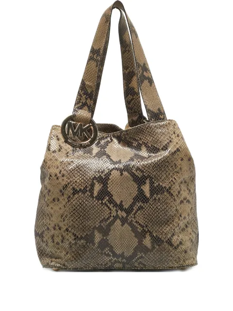Michael Michael Kors snakeskin-print tote bag Neutrals 1134815