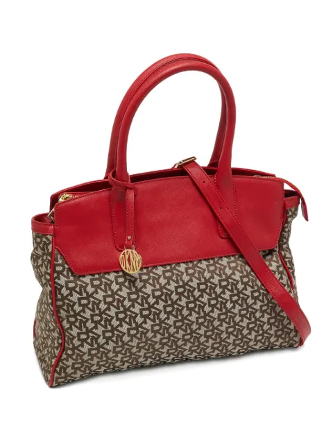 DKNY Vintage 2000s monogram tote bag Red 1135117