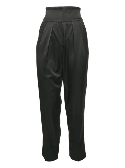 Emporio Armani Pre-Owned satin pleated trousers Black 1053389