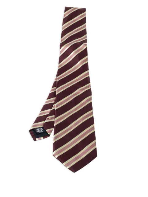 BOSS striped silk tie Red 387582