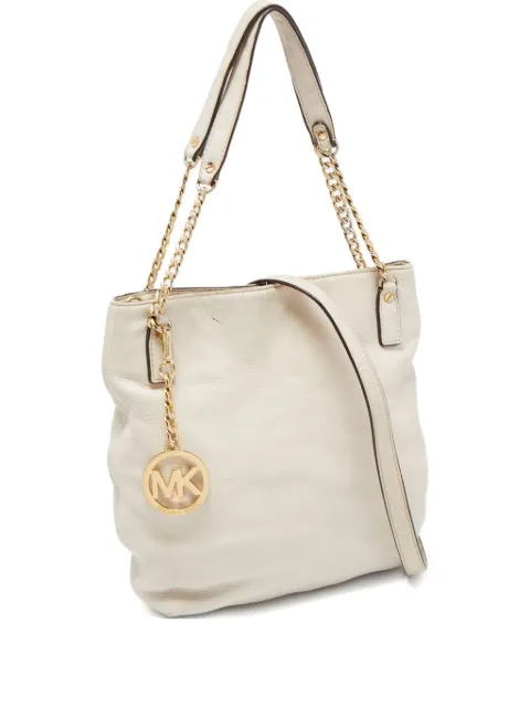 Michael Michael Kors 2010s chain-strap leather shoulder bag White 858718