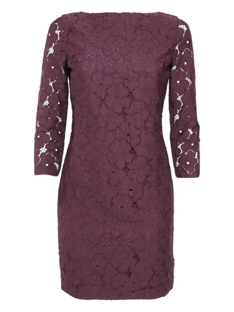 DVF Diane von Furstenberg Sarita flower-lace mini dress Purple 1049414