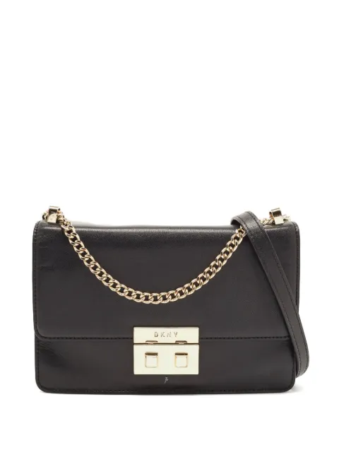DKNY flap-lock crossbody bag Black 900260