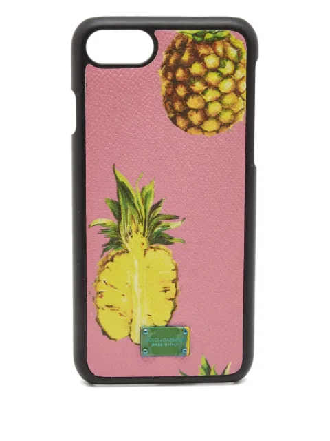 Dolce & Gabbana Pre-Owned pineapple-print phone case Pink 784972