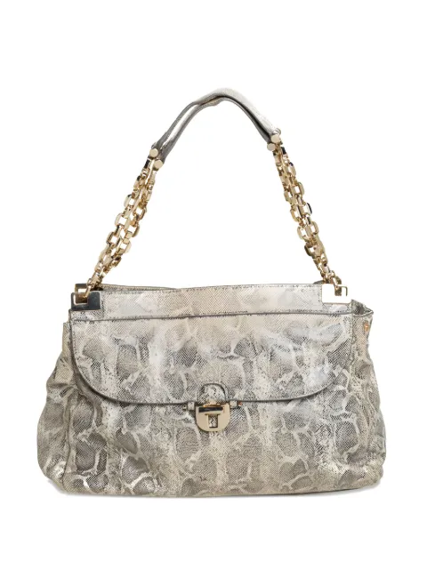Tory Burch 2000s python-embossed chain shoulder bag Neutrals 413793