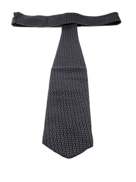 Giorgio Armani Pre-Owned jacquard tie Grey 142847