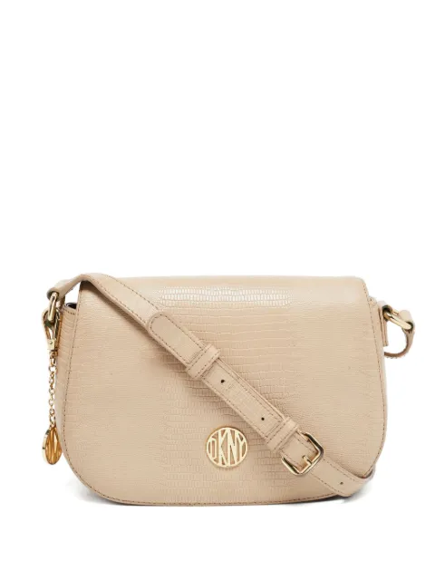 DKNY embossed-leather shoulder bag Neutrals 828408