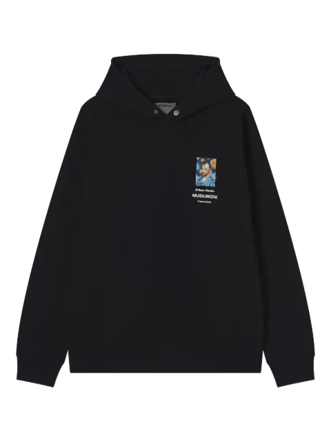 Musium Div. pixel-print hoodie Black MMUSWM00960X