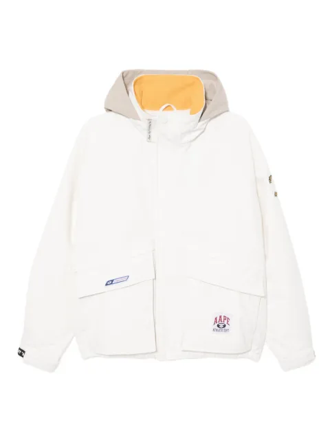 AAPE BY *A BATHING APE® logo-patched jacket White AJK7744XXP