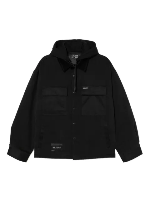 izzue logo-patch jacket Black IZXJKM00317X