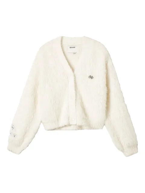 Musium Div. V-neck cardigan White MMUCDW01011X