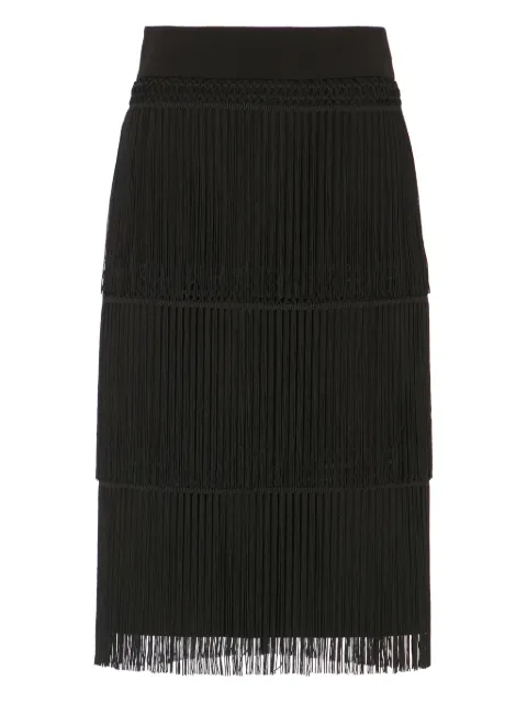 Temperley London layered-design midi skirt Black 25AWFRI54948