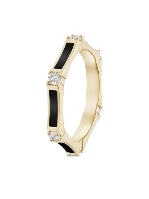 Melissa Kaye 18K yellow gold Black Honey Diamond Station ring Gold R2409AY
