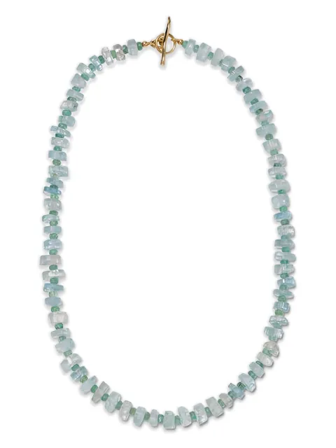 Lizzie Fortunato 14kt yellow gold beaded Aquamarine necklace Blue R2214KN005