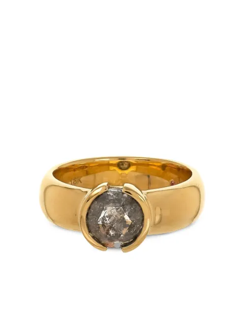 NIMO WITH LOVE 18K yellow gold Chubby diamond and sapphire ring Gold RG2911