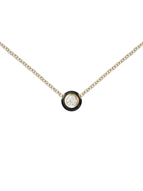 Melissa Kaye 18K yellow gold small Black Audrey Diamond pendant necklace Gold N2306AY